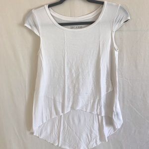 white high low soft and sexy shirt